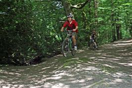 Lawrence gets air in Whiddon Scrubs wood