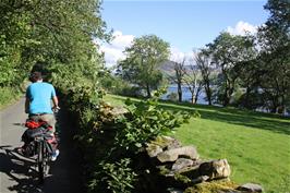 Lawrence on the road past Loweswater