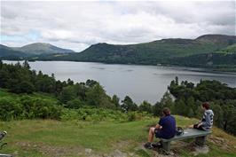 Dillan and George admire Derwent Water