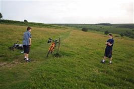 Frisbee fun on Lambs Down