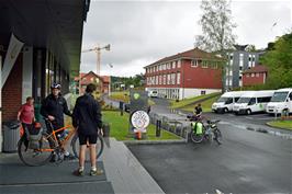 John's room was in the grey block at the back of the photo
