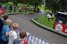 One of the entrants speeds towards the tricky corner