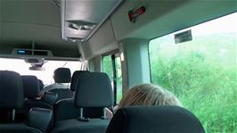 Glad to be in the bus on this very wet afternoon