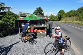 A short stop at a roadside stall near Bickington on the way home