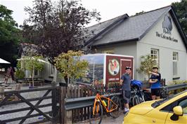 Leaving the Café on the Green, Widecombe-in-the-Moor