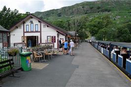 The miniature-gauge steam train prepares to leave Dalegarth Station, near Boot